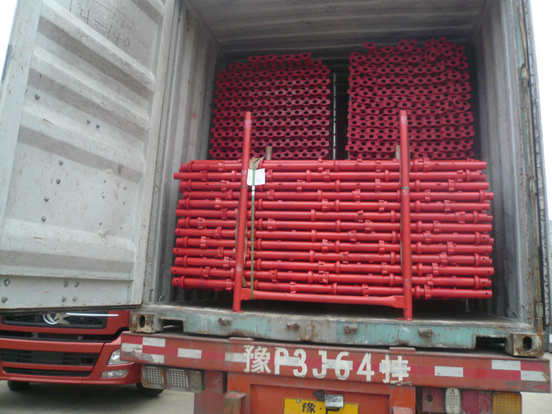 Rot lackiertes Cuplock-Gerüst aus chinesischer Fabrik